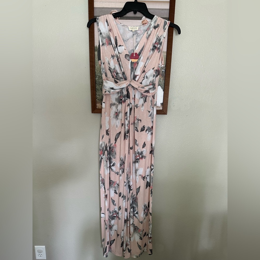 Pink blush maternity dress